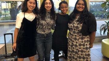 Students pose for a picture