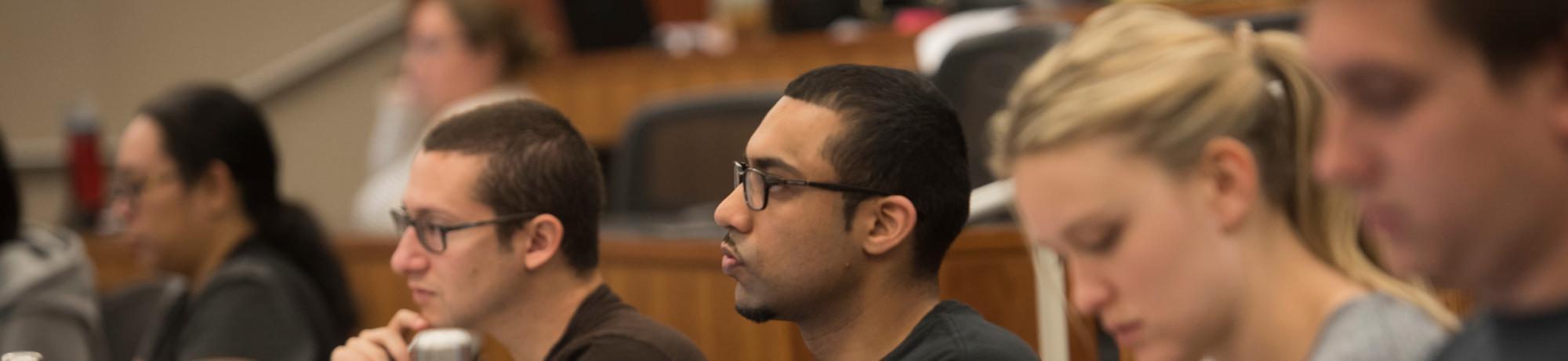 Student in a law class